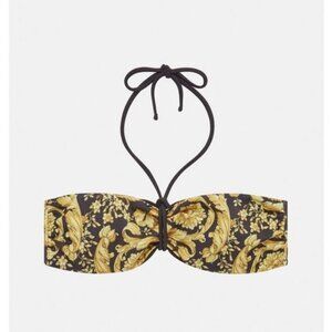 New Authentic Versace Women’s Barocco Printed Bikini Top Size 2